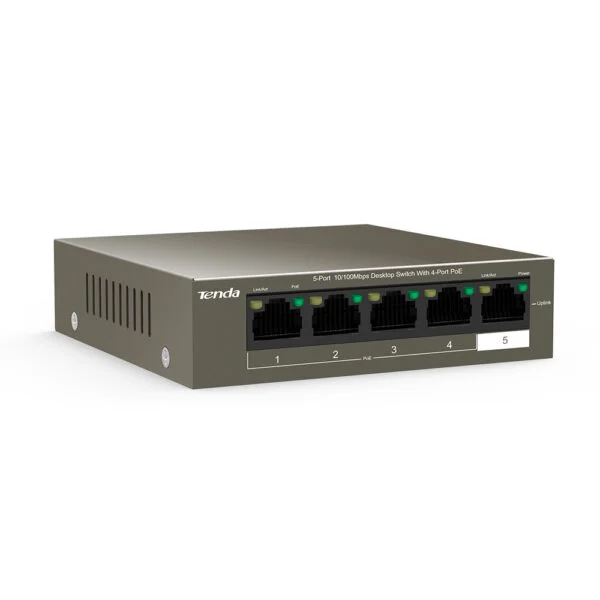 Desktop Switch Tenda TEF1105P-4-63W with 4-Port PoE 2