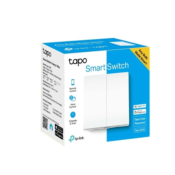 Smart Light Switch Tapo S220 2-Gang 1-Way 6