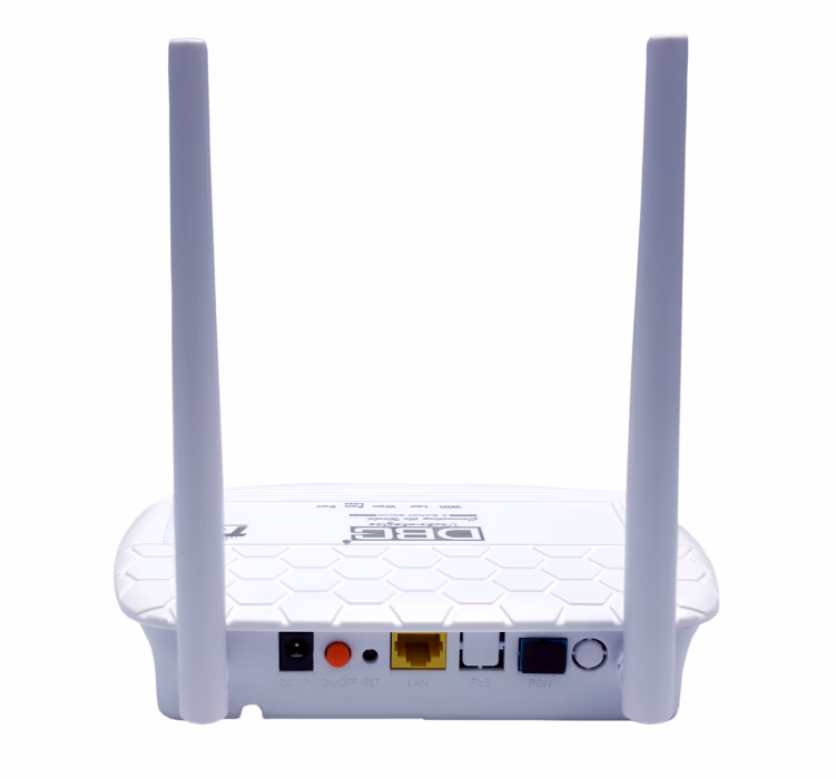 DBC HGU-V100-2N xPON ONU | 300 Mbps Single Band WiFi Modem | 1 LAN Port, 2 Antennas | Compatible with GPON/EPON | 3-Year Warranty (White)