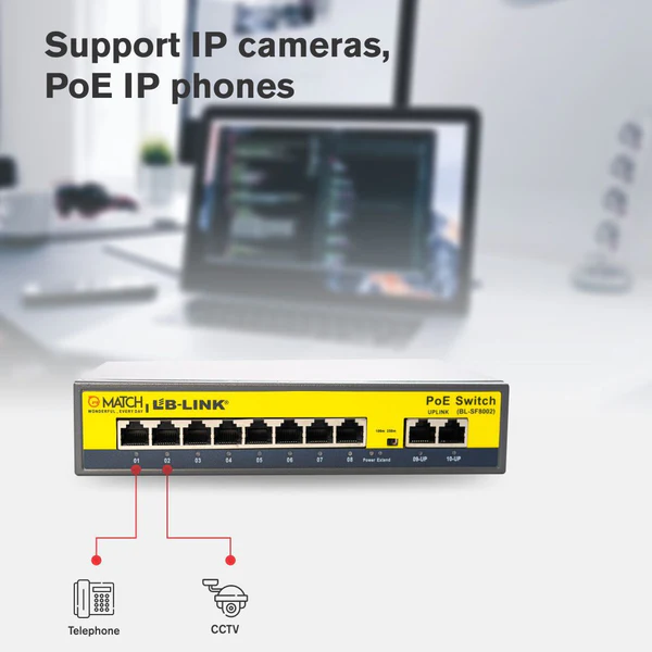 Match LB-Link BL-SF8002 8 Port PoE Switch 2