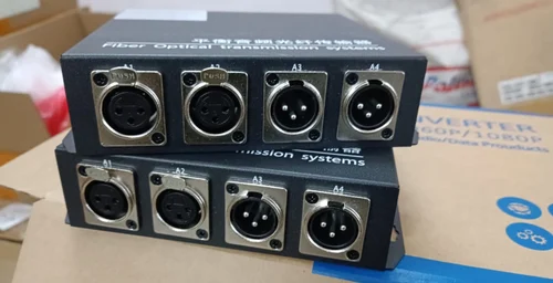 TRICOM Balanced XLR Audio to Fiber Converter Bi-directional (2 channel Bi-directional) 4