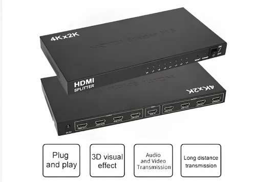 TRICOM HDMI Splitter 1×8 4K 60Hz , 8 Way 3