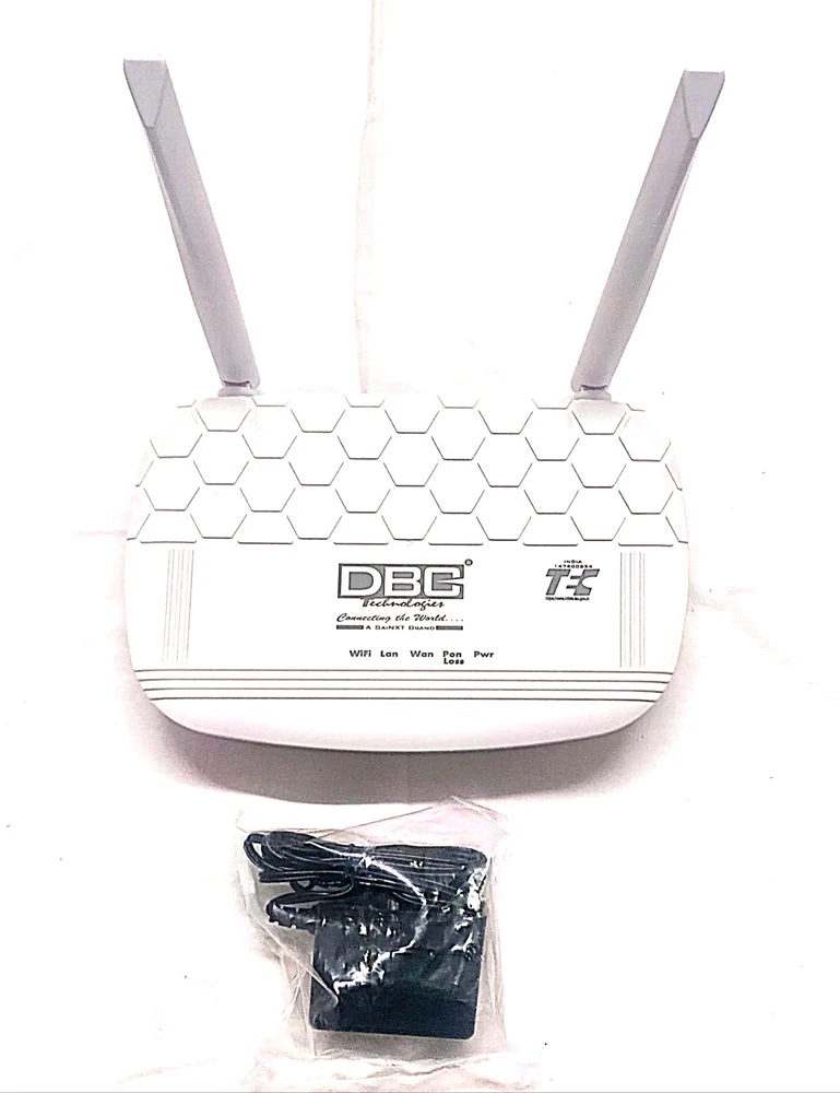 DBC HGU-V100-2N xPON ONU | 300 Mbps Single Band WiFi Modem | 1 LAN Port, 2 Antennas | Compatible with GPON/EPON | 3-Year Warranty (White) 2