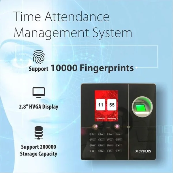 CP PLUS CP-VTA-M1143 Biometric Device – Face & Fingerprint Attendance Terminal with Card, LCD Display, USB, Access Control 5