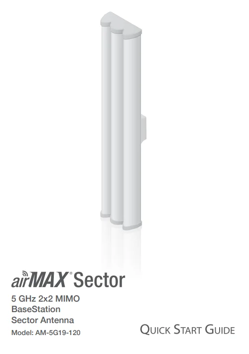 Ubiquiti AM-5G19-120 19dBi Sector Antenna | 5GHz Dual-Polarity | 120° Beamwidth | Outdoor Wireless Base Station Antenna