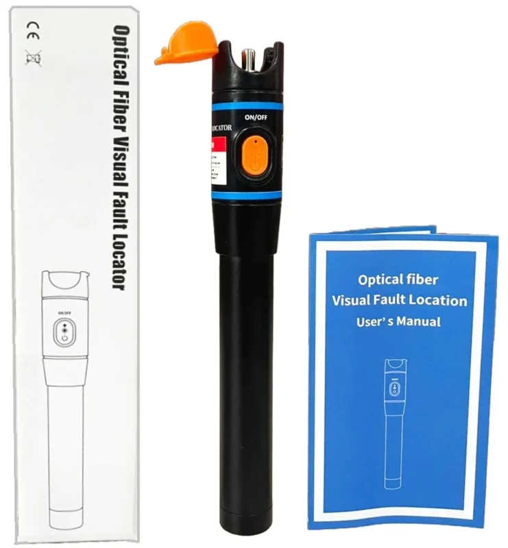 Techtest Visual Fault Locator Fiber Optic Cable Tester 10mw | Red Laser Light 10km Pen Type VFL Sc/fc/st