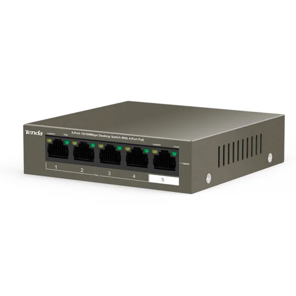 Desktop Switch Tenda TEF1105P-4-63W with 4-Port PoE 4