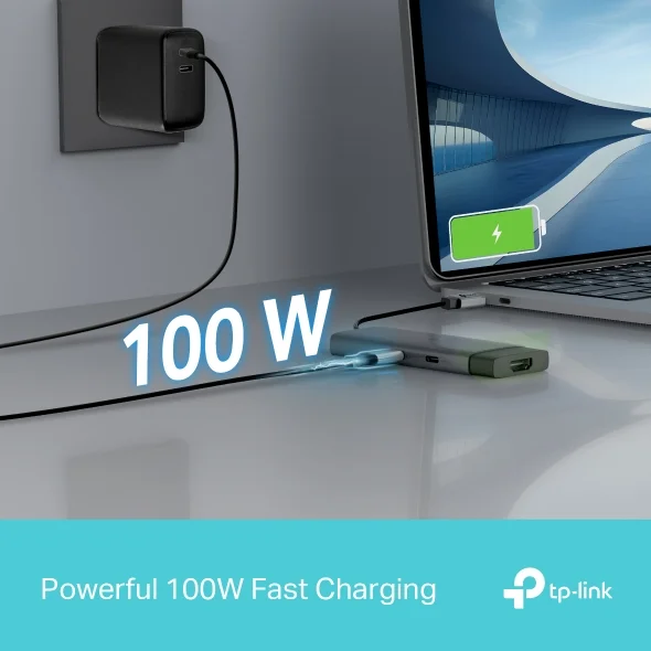 TP-Link UH5020C USB Type-C 5-in-1 Hub – 4K HDMI, USB 3.0 Ports, SD/TF Card Reader, Plug & Play Adapter for Laptops and Tablets 3