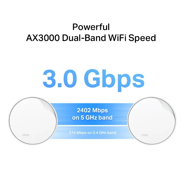 Home Mesh WiFi 6 Tp-Link Deco X50-PoE AX3000 pack of 3 3