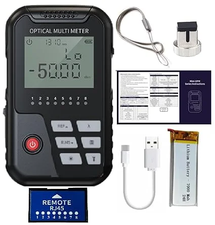 Techtest 4in1 Optical Power Meter with Laser Light OPM+VFL Locater 2mw VFL Light Source Fc/Sc Scope -50~+26dbm With rj45 tester