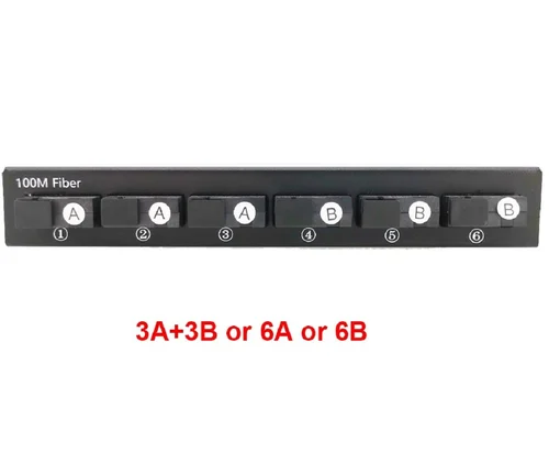 TRICOM 100mbps 6 Fiber & 2 Ethernet Media Converter SMSF 20KM 5