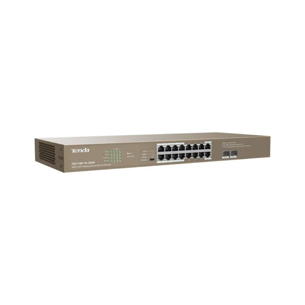 Tenda TEG1118P-16-250W 16GE+2SFP PoE Ethernet Switch 2