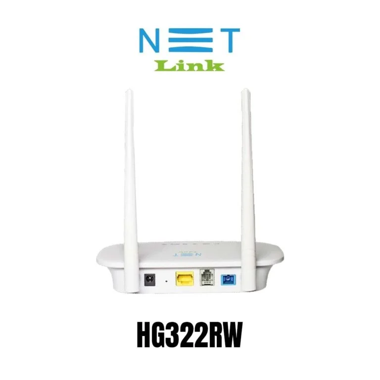 NETLINK HG322RW GPON ONT | 1GE + WiFi 4 | XPON Dual Mode with VoIP SIP Support Single Band Modem