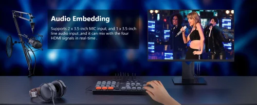 TRICOM 4K HD Video Switcher 2