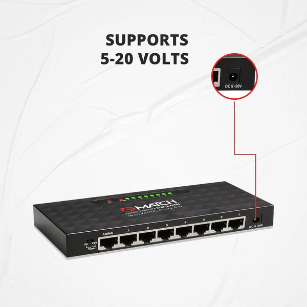 MATCH LB-Link BL-SG1008 8 Port Gigabit Ethernet Switch 5