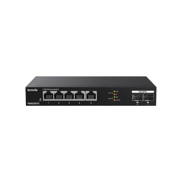 Tenda TEM2007X 5-Port 2.5G Ethernet Switch With 2*10G SFP+ Slots