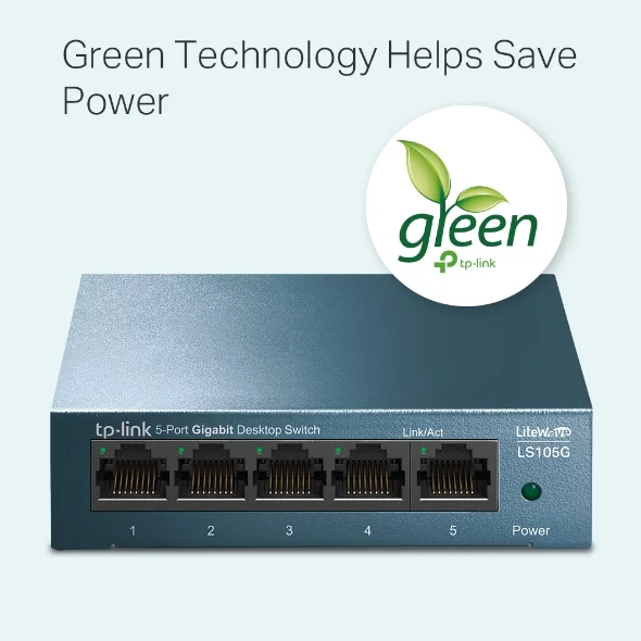 Desktop Switch TP-Link LS105G 5-Port 10/100/1000Mbps 3