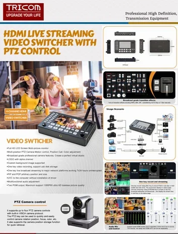 TRICOM TR-VS100 4ch Hdmi Video Switcher 2