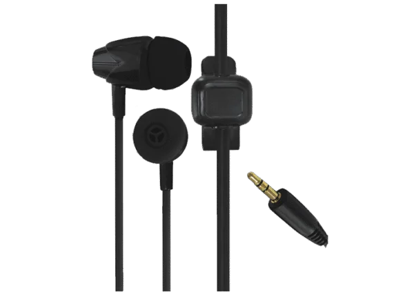 Electroline CAT-III Earphone with Mic | 10mm Driver | 3.5mm Gold Jack | 1.2m Cable