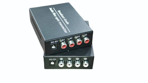 TRICOM -4ch RCA to fiber- 4 Port RCA Audio to Optical Fiber Converter 20KM 4