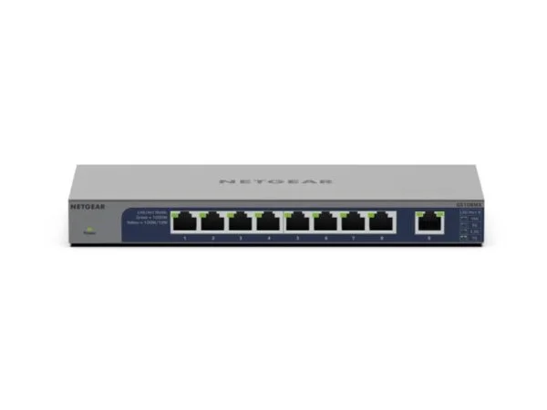 NETGEAR (GS108MX) 8-Port Gigabit Ethernet Unmanaged Switch with 1 dedicated 10G/Multi-Gig Port 3
