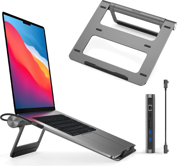 WiWU A821CH Laptop Stand with 8-in-1 Docking Station 2