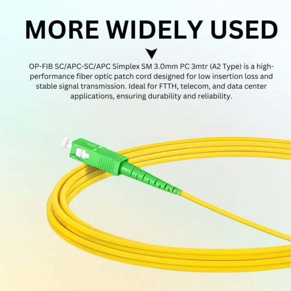 OptiLink OP-FIB SC/UPC-SC/UPC SIMPLEX-SM-3.0mm-PC-3mtr (A2 TYPE) 2