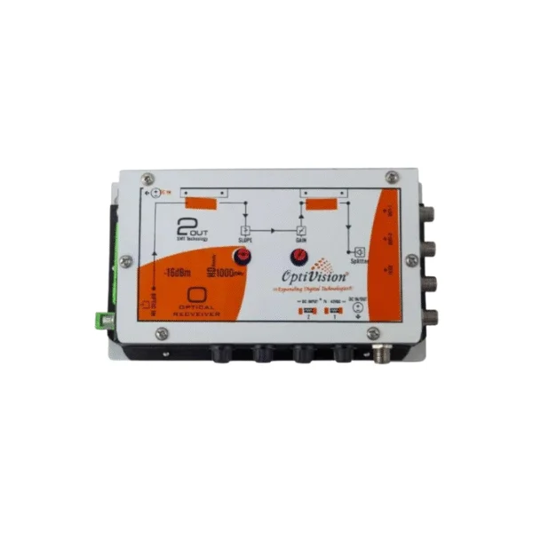 Optivision 2052 Optical DC Node – Dual Output, 7V-40VDC, CATV Compatible