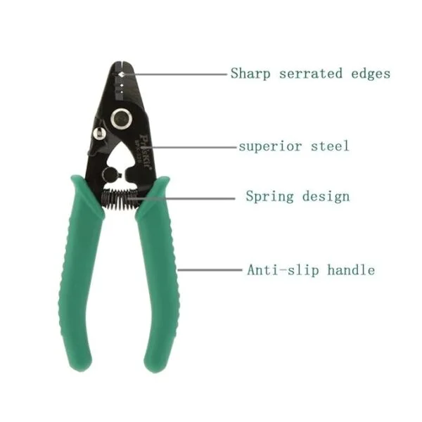 ProsKit 8PK-326 Professional Precision Fiber Optical Stripper Wire Stripper Fiber Optical Cutter-LEAN ON US 5