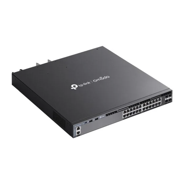 TP-Link SG6428XHP Omada 24-Port Gigabit Stackable L3 Managed PoE+ Switch – 4× 10G SFP+ Slots, 410W PoE Budget, VLAN, QoS, Rackmount 4