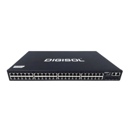 DIGISOL DG-GS4652HPSE | 48 Port Gigabit Ethernet Access Layer 3 PoE Switch with 4×10G SFP+ Uplink Ports