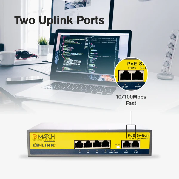 Match LB-Link BL-SF4002 4 Port PoE Switch 4