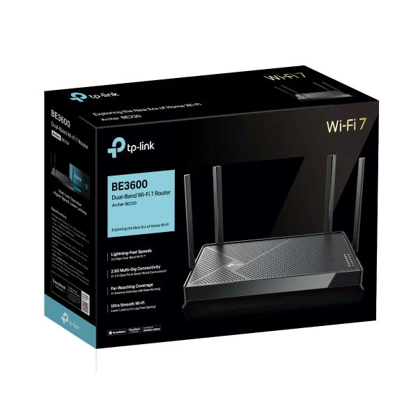 TP-Link Archer BE230 BE3600 Dual-Band Wi-Fi 7 Router 6