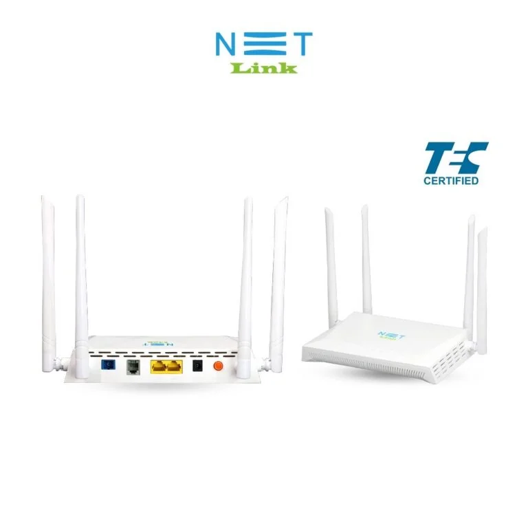 NETLINK HG323DAC GPON ONT | 2GE + 1POTS + Dual-Band AC WiFi | MU-MIMO, 1000 Mbps, 4 Antennas 2