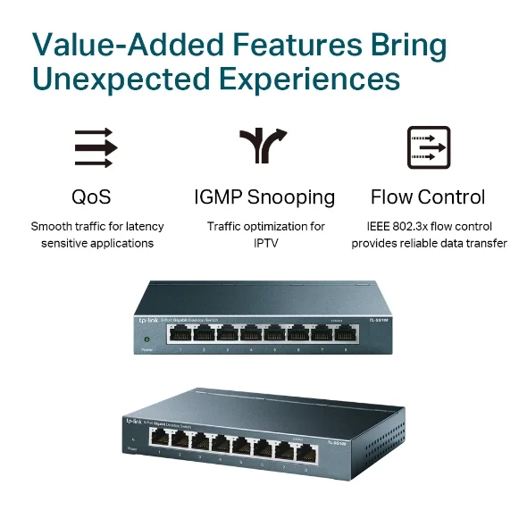 TP-Link TL-SG108-M2 8-Port 2.5G Multi-Gigabit Desktop Switch 4
