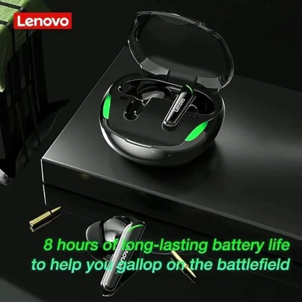 Lenovo XT92 Thinkplus Gaming Earbuds – Wireless Bluetooth 5.1, Low Latency, 10mm Driver, HiFi Sound (Black) 3