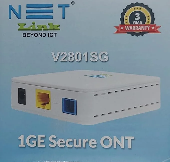 NETLINK V2801SG XPON ONT | 1GE Secure ONT | Dual Mode EPON/GPON | FTTH Modem Router 2