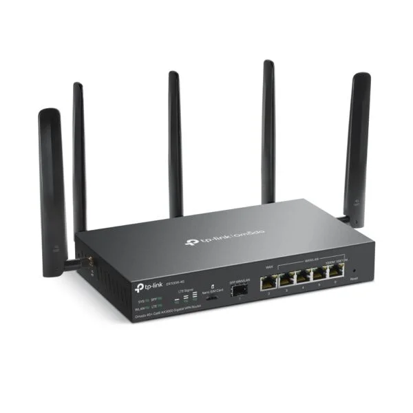 TP-Link ER706W-4G V2 Omada 4G+ Cat6 AX3000 Gigabit VPN Gateway – Dual-Band Wi-Fi 6, SDN Integrated, Multi-WAN, Cloud Managed 3