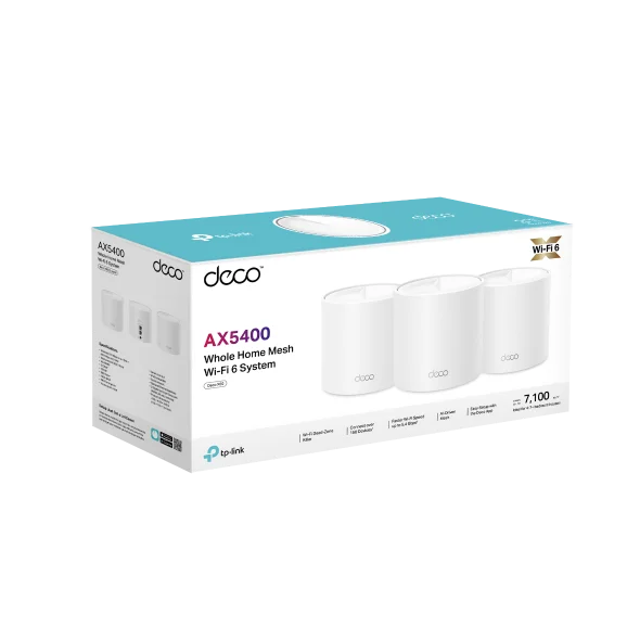 Home Mesh WiFi 6 Tp-Link Deco X60 AX5400 pack of 3 5