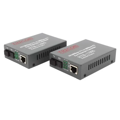 TRICOM Media Converter HTB-1100S- 10/100 Mbps Single Fiber 20 km 3