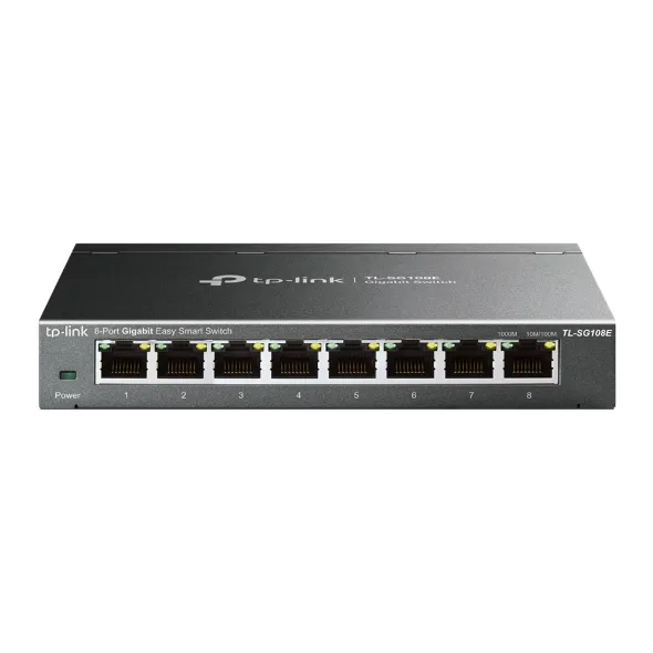 TP-Link TL-SG108E 8-Port Switch | Gigabit Easy Smart Network Switch with VLAN, QoS & Plug and Play Setup