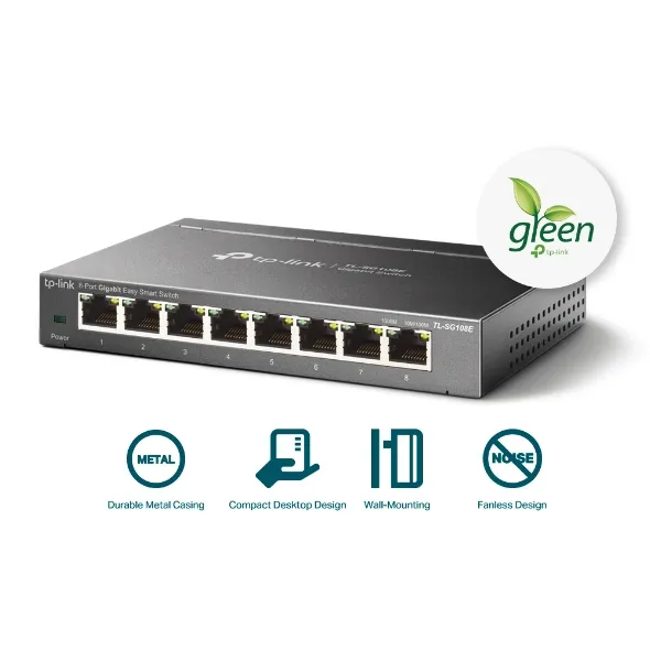 TP-Link TL-SG108E 8-Port Switch | Gigabit Easy Smart Network Switch with VLAN, QoS & Plug and Play Setup 3