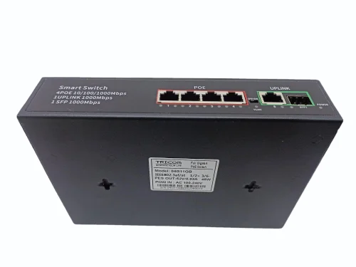 TRICOM POE 4+1+1 SFP All Gigabit Port POE Switch 4