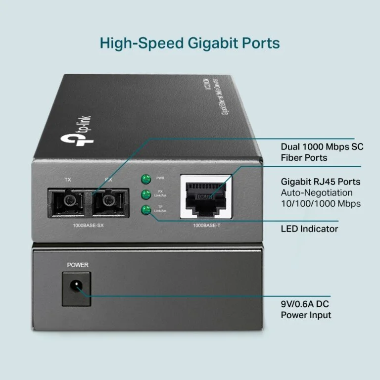 TP-Link MC200CM Gigabit Ethernet Multi-Mode Media Converter for Desktop 3