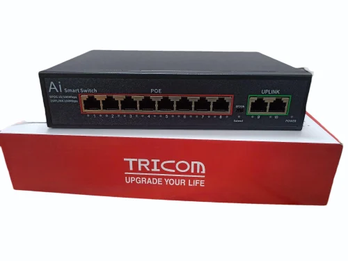 TRICOM POE Switch 8+2 All Megabit Switch 2
