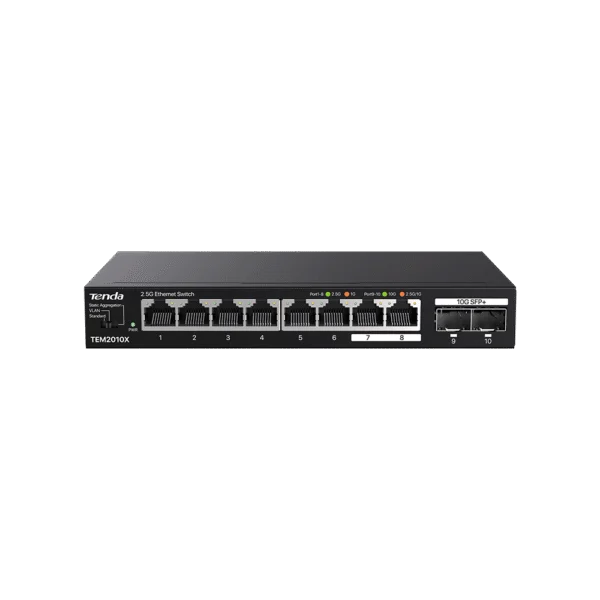Tenda TEM2010X 8-Port 2.5G Ethernet Switch With 2*10G SFP+ Slots