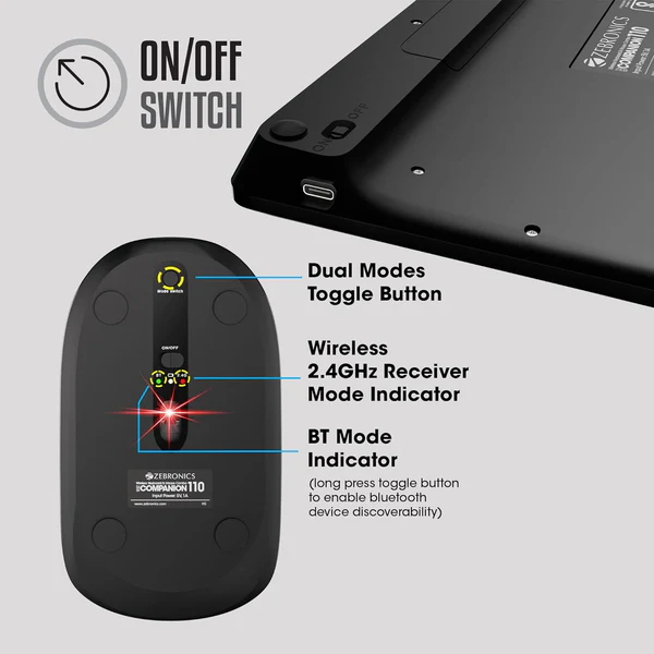 Zebronics wireless keyboard and mouse combo – Companion 110 3