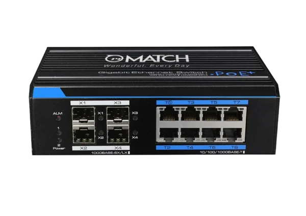 MATCH LB-LINK Switch Industrial 8-Port Gigabit PoE+ 2/4-Port