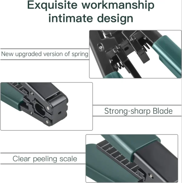Fiber Optical Drop Cable Stripper for FTTH – 7-Inch Ergonomic Cable Cutter Tool 5