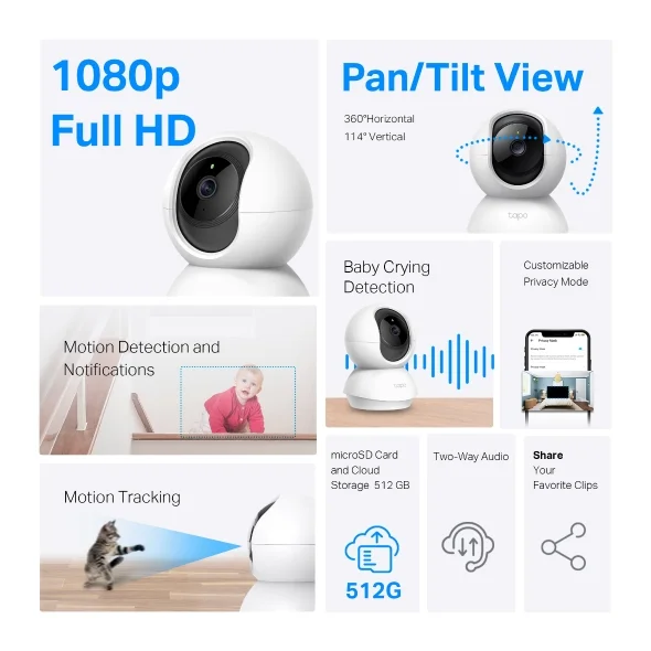 TP-Link CCTV Smart WiFi Cameras TP-link TAPO C210 2